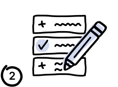 Icon of a checklist with a pencil